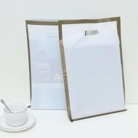 Sacs Cadeaux de Boutique 35*45cm avec Poignées Découpées, Sachets en Plastique Imprimés, Sac d'Épicerie Personnalisé en PEHD avec Valve, PE Givré