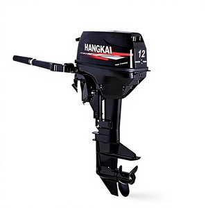 Motor fueraborda de 12 HP y 2 tiempos de eje largo con arranque manual y control de timón, de alta calidad, directo de fábrica, para embarcaciones pesqueras - Product Image 2