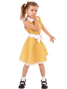 Disfraz Infantil de 4ourcostumes para Fiestas, Actuaciones, Halloween, Carnaval, Juego de Roles, Vestido de Lunares para Niñas, 2026 - Product Image 3
