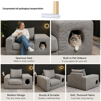 Canapé pour humains et animaux de compagnie, canapé pliable pour le salon, balcon, canapé-lit moderne et design pour les personnes et les animaux de compagnie