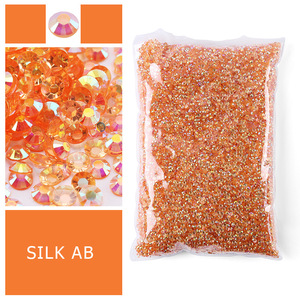 Venta al por mayor de diamantes de imitación de resina de 2mm/3mm/4mm/5mm/6mm con parte trasera plana en colores Jelly <span class=keywords><strong>AB</strong></span>, en paquete a granel para decoración de prendas. - Product Image 6