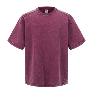 T-shirt vintage délavé à l'acide, épaules tombantes, pour femme, taille XL, noir, coton, vêtement décontracté - Product Image 2