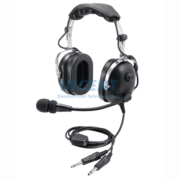 Black Aviation Headset Noise Cancelling Pilot Aviation Headset PNR (Passive Noise Reduction)