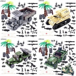 Venta al por mayor Creative Kids Pack Kits de accesorios del ejército Suministros DE ARMAS <span class=keywords><strong>WW2</strong></span> Tanque alemán Pequeños vehículos militares Juego de bloques de construcción - Product Image 2