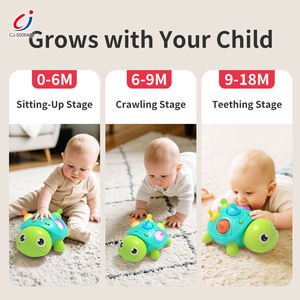 Chengji Muzikale Schildpad Kruipen Baby Speelgoed Montessori Sensorische Interactieve Universele Licht Plastic Batterij Aangedreven Speelgoedschildpad - Product Image 2
