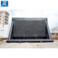 Écran de cinéma gonflable de taille géante de 17.5m(57ft) Écran de projection gonflable Écran de cinéma mobile extérieur