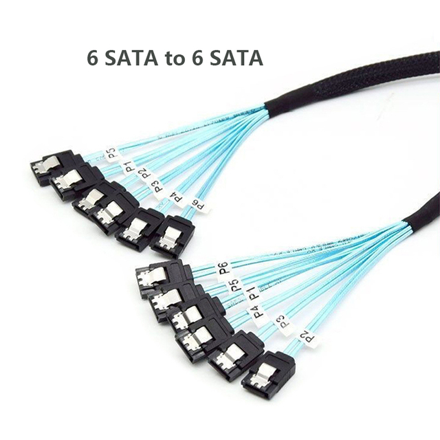 High Speed 12Gbps Mini SAS Cable 4 6 8 Ports SATA 7Pin Female to 4xSATA 6xSATA 8xSATA 7P Female Cable High Quality for Server 1M
