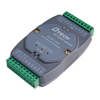 Konverter perlindungan komunikasi DTECH isolasi fotoelektrik aktif RS232/RS485 ke 2 port HUB RS485
