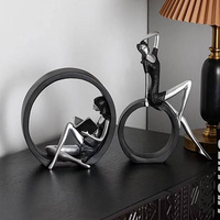 Résine lecture Yoga fille Statue nordique créatif artisanat Sculpture intérieur moderne chambre étude armoire à vin salon artisanat 2 pièces