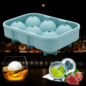 Lebensmittel qualität Silikon Runde Eiswürfel schale Hersteller Form Runde Große Runde Form Eiswürfel schale Form Silikon Eisball Maker - Product Image 2