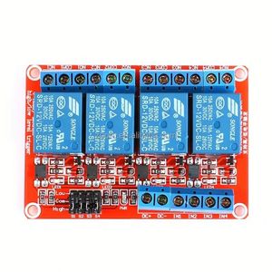 Módulo de Relé de 4 Canales con Aislamiento Óptico de 12V, Activación por Nivel Alto/Bajo, Placa Roja, Módulo de Relé de Alta Calidad y Soportes - Product Image 2