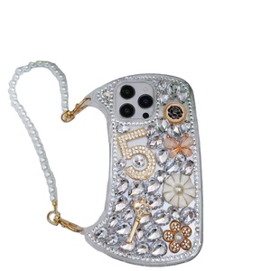 Sang Trọng Lấp Lánh Đầy Đủ Kim Cương <span class=keywords><strong>Bling</strong></span> Handmade Túi Cho Iphone 6 7 8 11 12 13 14 15 16 Cộng Với Pro Max Điện Thoại Trường Hợp - Product Image 1