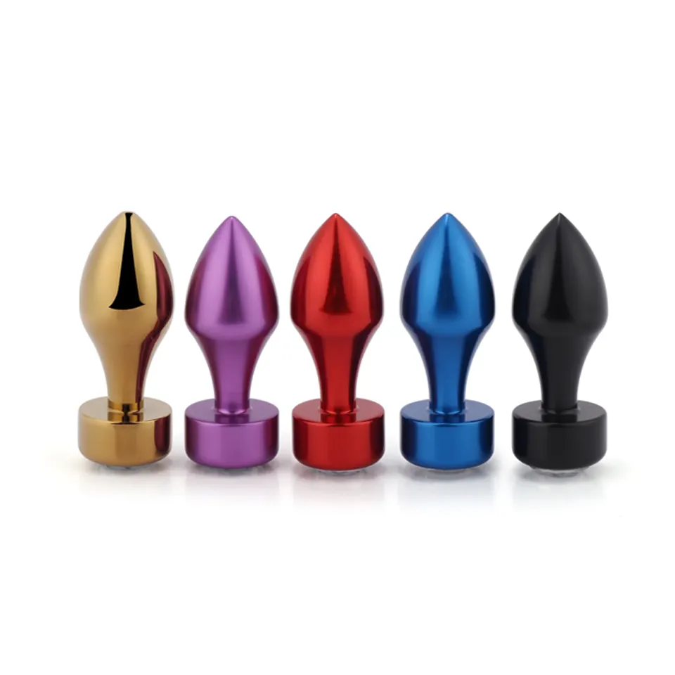 Bullet Butt Plug Jewel Adult Product Color Anal Toys Metal Aluminium Alloy Anal Plug Sex Toys For Women And Man
