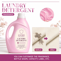 Détergent à lessive en bouteille à boucle gauche, dégradé rose profond, 3000 bouteilles 0,9 USD, 5000 bouteilles 0,8 USD, 10000 bouteilles 0,7 USD