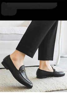 Mocassini da <span class=keywords><strong>Uomo</strong></span> in Vera Pelle Nera Stile Britannico Elegante di Ultimo Design 2024 - Product Image 6