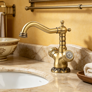 European Classic Solid Brass Bathroom Faucet <strong>Taps</strong> BANGQI Hot Cold Basin Mixer Water Faucet for Hotels and Washbasins - Product Image 2