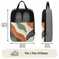 Sac à chaussures de voyage en maille respirante personnalisé, grande capacité, réutilisable, portable, avec poignée et logo