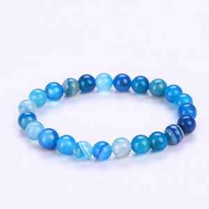 Pulseras de Ojo de Tigre Natural de 8mm para Mujer y Hombre, Mejoradas, Redondas, de Hematita Negra - Product Image 6