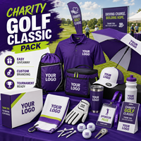 Kit de Regalo para Eventos Clásicos de Golf con Botella de Agua, Gorra de Polo, Paraguas, Toalla y Accesorios de Golf con Marca Personalizada