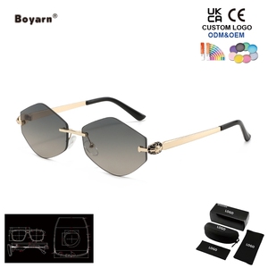 Gafas de Sol Cuadradas Pequeñas de Alta Calidad Boyarn para Hombre y Mujer, UV400, Logotipo Personalizado, Lentes de Sol sin Montura con Marco de PC - Product Image 5