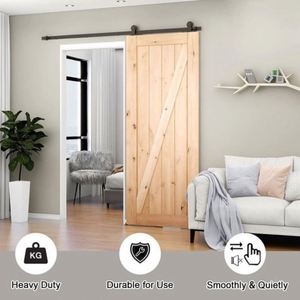 WEKIS Modern Sliding Barn Door Hardware Durable <b>Flat</b> Carbon Steel Brass Track System Soundproof Remote Control Easy <b>Screw</b> - Product Image 4