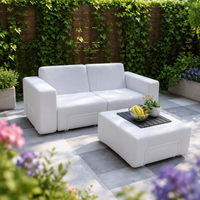 Modernes Aluminium-Outdoor-Sofa-Set mit Vakuumkomprimierten Schaumstoffkissen, Wasserfeste Garten- und Terrassenmöbel