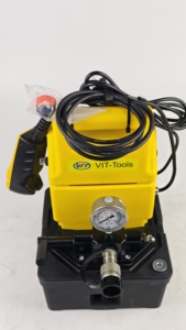 ชุดจ่ายกำลังไฮดรอลิกไฟฟ้าสองสปีด PUJ1200E 0.37KW ปั๊มไฮดรอลิกควบคุมด้วยมือ สำหรับงานก่อสร้างยกของ คล้ายกับ Enerpac - Product Image 2