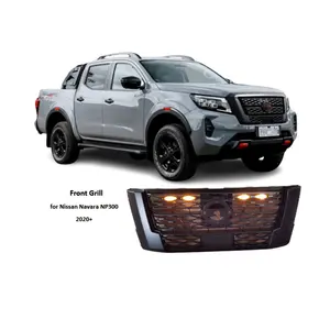Penjualan langsung pabrik aksesoris truk Pickup Grill depan mobil dengan LED untuk Nissan Navara NP300 2020 untuk hadiah