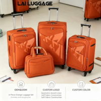 Valise Oxford 24 pouces, taille moyenne, bagage multifonctionnel à 4 roues pivotantes avec sangles de fixation