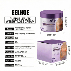 Crème corporelle amincissante <span class=keywords><strong>et</strong></span> raffermissante au collagène Purple Leaf, marque propre, pour massage abdominal – Nouveauté ! - Product Image 1