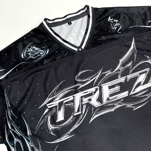 Maillots de football américain personnalisés respirants à manches courtes, coupe ample, style rétro streetwear, maillot de football - Product Image 3