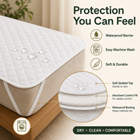 Fabricant de draps de lit, vente directe d'usine, drap-housse imperméable matelassé respirant, protège-matelas pour commandes en gros