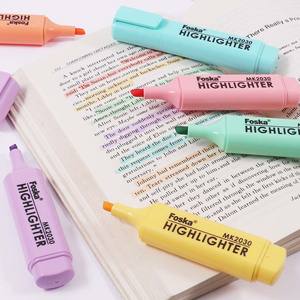 FOSKA Cute Stationary Macaron Color Chisel Tip Water Based Quick <strong>Dry</strong> <strong>Pastel</strong> Highlighter Pen Sets for Home School <strong>Office</strong> Supplies - Product Image 4
