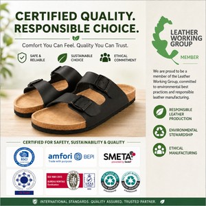 Sandalias Clásicas de Cuero Genuino para Hombre, para el Uso Diario, con Suela Minimalista de EVA, Chanclas Abiertas Personalizadas para Vacaciones - Product Image 5