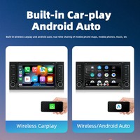 Radio con Pantalla Táctil Android de 7 Pulgadas para VW Volkswagen 2004-2011 Touareg 2009 T5 Multivan/Transporter con GPS, Estéreo para Auto, Carplay