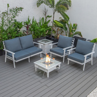 Mobilier d'extérieur moderne tous temps en aluminium Ensemble de canapés sectionnels de loisirs Hôtels Jardins Salons Villas Parcs