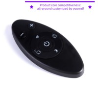 Télécommande de remplacement en plastique ABS infrarouge la moins chère, nouvelle, noire et blanche, 7 boutons, 433 MHz, code clonable