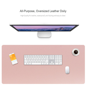 Custom Double Side Pu Leather Large Big Waterproof Blank Keyboard Office Deskmat Desk Mat Mouse Pad <strong>Mousepad</strong> 90x40 - Product Image 2