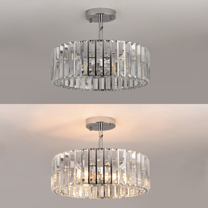 Lampadario Moderno <span class=keywords><strong>a</strong></span> Soffitto in Cristallo Cromato per Cucina, Corridoio, <span class=keywords><strong>Camera</strong></span> <span class=keywords><strong>da</strong></span> <span class=keywords><strong>Letto</strong></span>, Illuminazione per Ingresso Centrale - Product Image 2