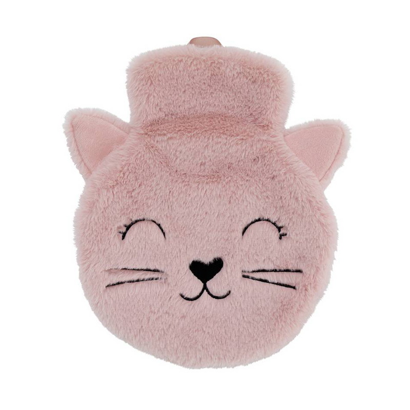 cute animal design shaped round rubber hot water bag plush hot water bottles cover