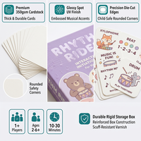 Cartes d'apprentissage du rythme musical personnalisées en gros, ensemble de cartes interactives OEM pour l'activité musicale et les instruments
