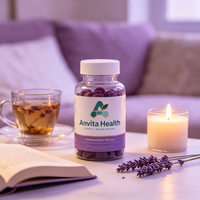 Gummies de beauté à base de plantes KSM-66 Ashwagandha et Vitamine D pour la relaxation et le soulagement du stress chez l'adulte (Marque Blanche)