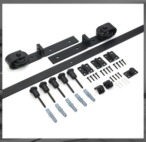 <span class=keywords><strong>Porte</strong></span> coulissante double pliante <span class=keywords><strong>moderne</strong></span> en acier avec quincaillerie de <span class=keywords><strong>porte</strong></span> de <span class=keywords><strong>grange</strong></span>, épaisseur 4 mm, équipée de rails de guidage - Product Image 4