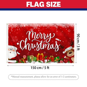 Bandiere Stampate su Due Lati di Alta Qualità Personalizzabili per Ringraziamento, Halloween, Natale, Bandiere su Misura per Decorazioni Esterne - Product Image 2