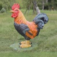 Sculpture d'animaux artisanaux (Coq, Caille, Pigeon, Caille-faisan) durable pour jardin, cour, vitrine, parc, mobilier public, statue paysagère