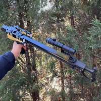 Fusil tactique JFU avec lunette de visée optique - Catapulte de chasse à haute puissance en aluminium de qualité aéronautique CNC avec déclencheur mécanique