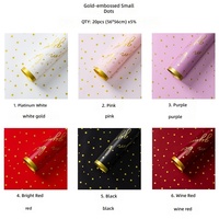 Gouden folie stippenprint 'Ik ben van jou' bloemverpakkingspapier met gouden rand, boeketverpakking, bloembenodigdheden voor Valentijnsdag cadeauverpakking