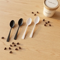 Couteau/Fourchette/Cuillère/Spork en CPLA de couleur personnalisée, petit format, pour glace/gâteau, logo gravé, certifié DIN/BPI/OK