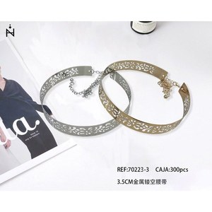 Cintura in Metallo Traforato 3,5 Cm, Catena Decorativa per la Vita, Accessorio di Moda - Product Image 1