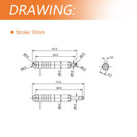 Micro-actuateur linéaire 9 mm OD, course 10 mm, 20 N, 5 V CC, moteur à tige de poussée autobloquant pour serrures intelligentes, équipement médical, bricolage, ventilateurs anti-poussière, bateaux